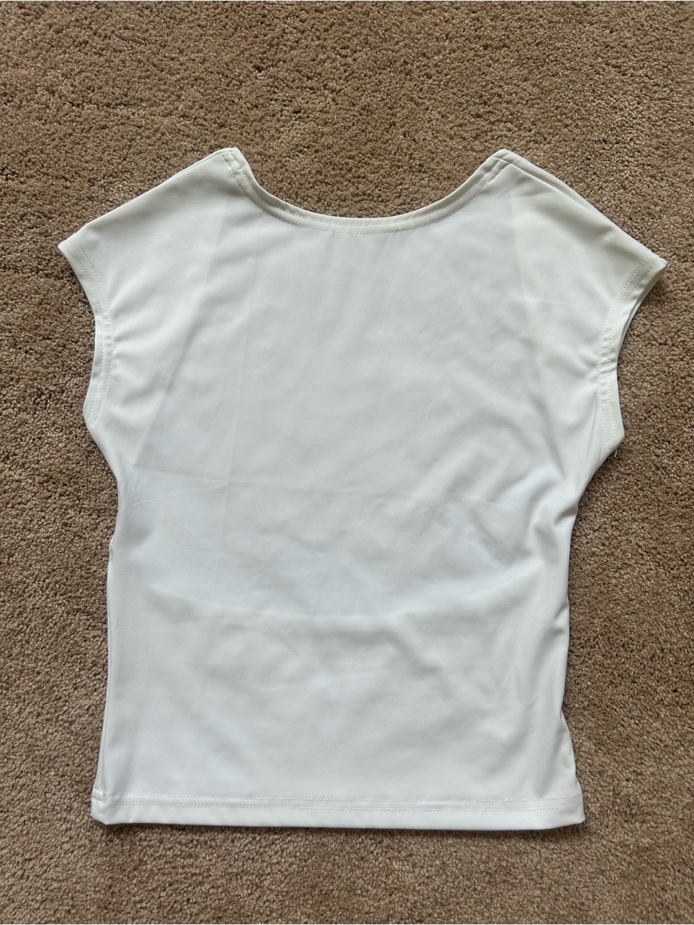 Amazon White Scoop Neck Cap-Sleeve Tee